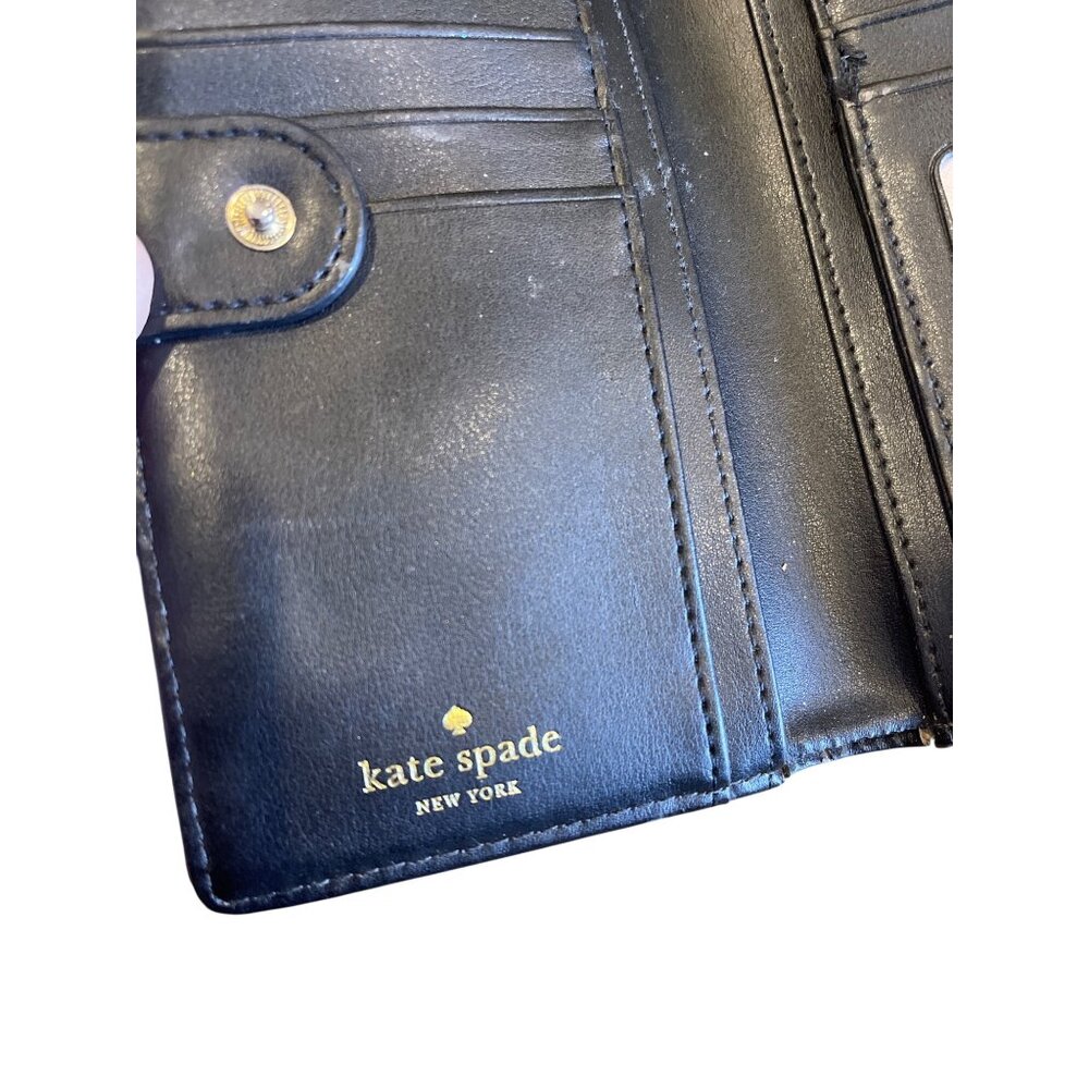 Kate Spade New York Hawthorne Lane Spinner Stacy wallet navy multi Size 4x7 - Picture 6 of 15